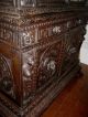 Antique French Carved Oak Gothic Renaissance Revival Bookcase Cabinet 19th C 1800-1899 photo 5