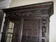 Antique French Carved Oak Gothic Renaissance Revival Bookcase Cabinet 19th C 1800-1899 photo 8