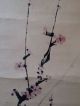 1747 Ume Tree & Tsubaki Camellia Japanese Antique Hanging Scroll Paintings & Scrolls photo 1