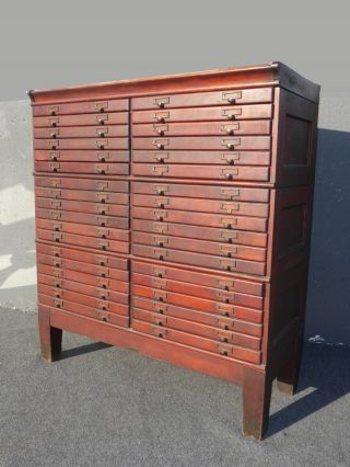 Rare Antique Barker Bros.  Industrial Stackable File Cabinet 36 Drawers Bookcase photo