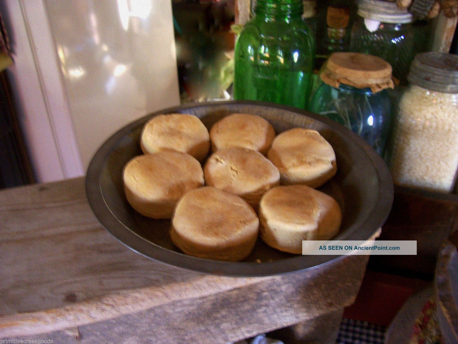 Primitive Early Farm House Cabin Homestead Pantry Fake Biscuits Only Primitives photo
