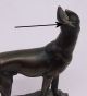Antique Signed Paul Herzel Bronze German Shepherd Sculpture Bookends Metalware photo 3