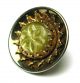 Antique Iridescent Shell Button In Steel Cup Carved Sun Burst Design Buttons photo 1
