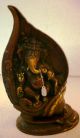 Shankh Ganesh Ganesha Shaped Like A Conch Very Detailed Brass Statue Artifact India photo 1