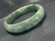 Inside 2.  36 Inch - Natural Green Jade Bangle - China Craftsmen Craft Bracelet F74 Bracelets photo 1