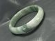 Inside 2.  36 Inch - Natural Green Jade Bangle - China Craftsmen Craft Bracelet F74 Bracelets photo 2