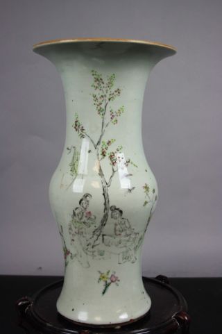 19th - 20th C.  Chinese Famille - Rose Figural Vase photo