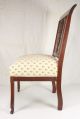 Vtg Carved Wooden Parlor Dining Room Chair Strawberry Upholstery 1900-1950 photo 3