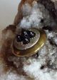 546 Extra Fancy Antique Waistcoat Button Brass W/silver Base Pointed Mold Jewel Buttons photo 1