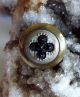 546 Extra Fancy Antique Waistcoat Button Brass W/silver Base Pointed Mold Jewel Buttons photo 2