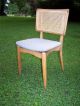 6 Vtg Blonde Caned Back Danish Modern Mid Century Stakmore Chairs Non Folding Mid-Century Modernism photo 11
