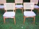 6 Vtg Blonde Caned Back Danish Modern Mid Century Stakmore Chairs Non Folding Mid-Century Modernism photo 1