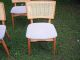 6 Vtg Blonde Caned Back Danish Modern Mid Century Stakmore Chairs Non Folding Mid-Century Modernism photo 2