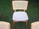 6 Vtg Blonde Caned Back Danish Modern Mid Century Stakmore Chairs Non Folding Mid-Century Modernism photo 3