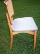 6 Vtg Blonde Caned Back Danish Modern Mid Century Stakmore Chairs Non Folding Mid-Century Modernism photo 8