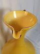 Mid Century Italy Hand Blown Pitcher Carafe Yellow Amber Handled Mid-Century Modernism photo 2