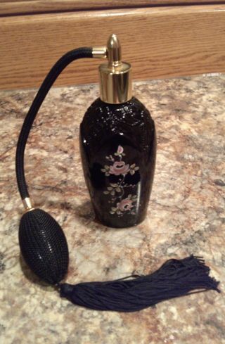 1989 Black Fenton Perfume Atomizer photo