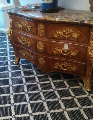 19th Century French Commode/chest With Exquisite Dor ' E Bronze Mounts.  Fine. photo