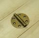 Of 2 Pcs Antique Vintage Round Ordinary Hinge / Hinges Cabinet Solid Brass Other photo 3