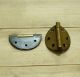 Of 2 Pcs Antique Vintage Round Ordinary Hinge / Hinges Cabinet Solid Brass Other photo 5