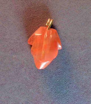 Frog Amulet,  Levantine Carnelian With Gold Hanger Over 3000 Years Old photo
