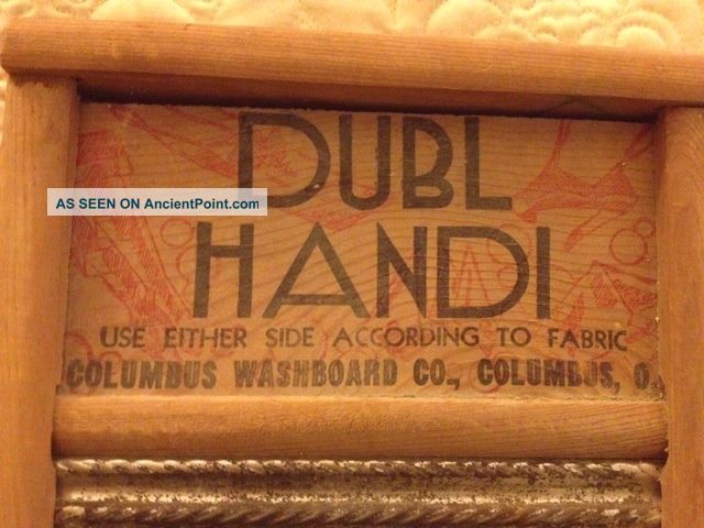 Antique Dubl Handi Columbus,  Oh - Portable Wood Washboard Primitives photo