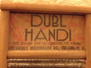 Antique Dubl Handi Columbus,  Oh - Portable Wood Washboard photo