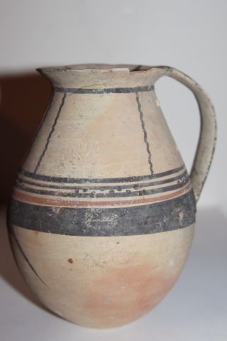Ancient Greek Pottery Hellenistic Olpe 3rd Century Bc Winejug Cup photo
