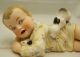 Japanese Export Porcelain Piano Doll Baby - Boy W/ Rabbits Statues photo 4