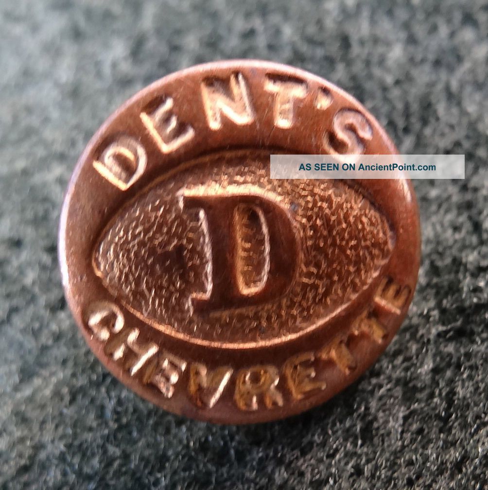 Antique Glove Button: Dent ' S Dents Chevrette Diminutive Brass,  Metal,  1890s Rare Buttons photo