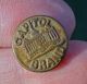 Antique Brass Button: Capitol Brand,  Metal,  Mens Work Workwear? Uniform? Rare Buttons photo 2