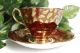 Vintage Royal Albert Red & Gold Leaf Leaves Saucer & Teacup Tea Cup Cups & Saucers photo 3