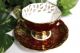Vintage Royal Albert Red & Gold Leaf Leaves Saucer & Teacup Tea Cup Cups & Saucers photo 4