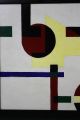 Authentic Cubian Sandu Darie Mid - Century Modern Geometric Abstract Oil Painting Mid-Century Modernism photo 2