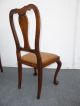 Two Brown Leather Chippendale Style Carved Wood Accent Chairs W Ball & Claw Feet Post-1950 photo 5