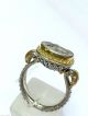 Solid Gold K18 & Silver Αncient Signet Ring Greek photo 1