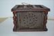 Antique Primitive Foot Warmer Punched/pierced Tin & Wood Metal Handle Early Primitives photo 4