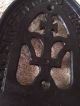 Antique Cast Iron N.  R.  Streeter & Co Groton Ny Crown & Cross Sad Iron Trivet Trivets photo 3