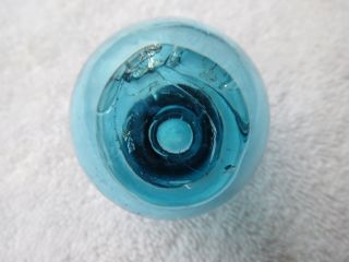 (1190) 2.  0 Diameter Old Japanese Curio Glass Float Ball Net Buoy photo