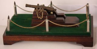 Canon Trophy Award Vintage Army War Military Gun Bullet Artillery Antique 2 photo