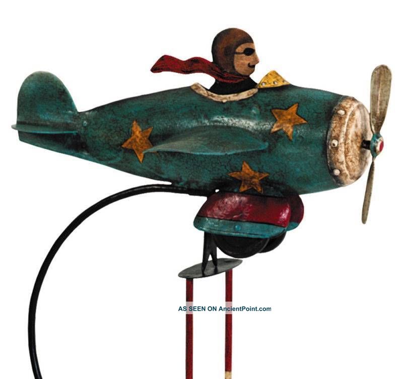 Flying Ace Metal Sky Hook Balance Toy Folk Art photo