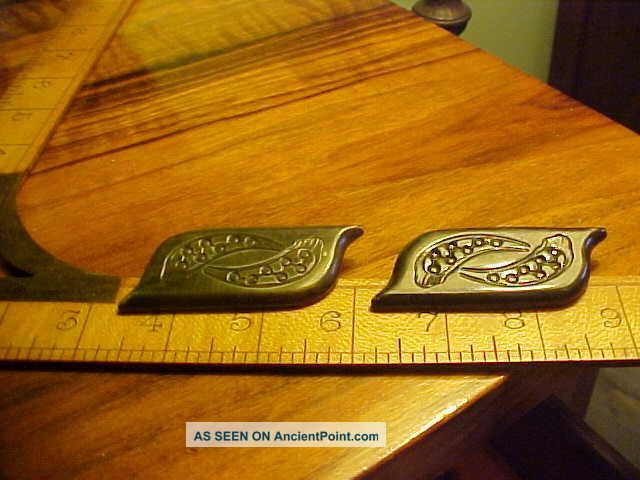 2 Vintage 1930 ' S Art Deco Dark Green Bakelite Buttons 2 7/8 