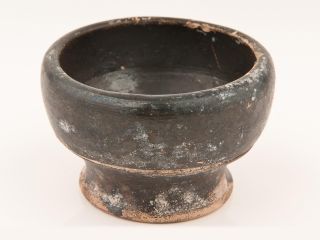 Ancient Greek Attic Small Pottery Bowl From The 4th Century B.  C.  Period photo
