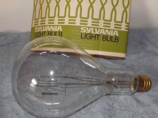 Qty 2 New Old Stock Vtg Sylvania 1000w 120v Incandescent Industrial Light Bulb photo