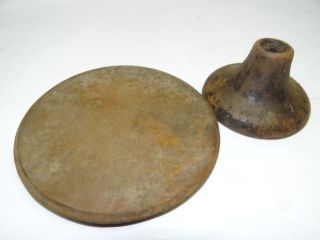 Antique Old Metal Iron Scale Measuring Weight Platform Base Small Tray Part photo