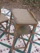 Antique,  Vintage Charming 2 Pc Wooden,  Telephone Table W/shelf & Chair, 1900-1950 photo 6