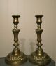 Antique Pair 18th Century 1700s Louis The Xvi Period French Brass Candlesticks Metalware photo 5