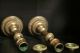 Antique Pair 18th Century 1700s Louis The Xvi Period French Brass Candlesticks Metalware photo 6