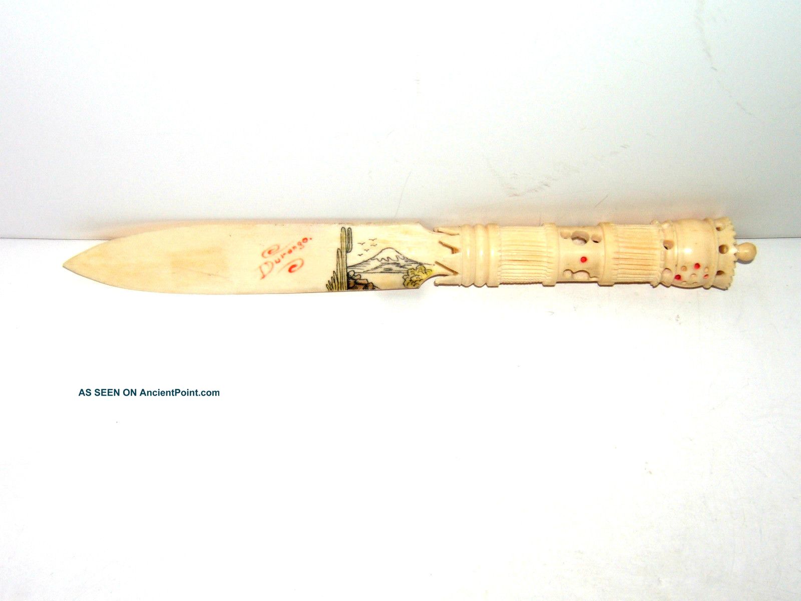 Antique Bone Handcrafted Souvenir 