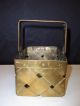 English Brass Woven Basket W/handle Circa 1910; Wood Handle Dough Cutter Other photo 6